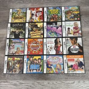 Nintendo DS Game Lot Bundle Of 16 Games In Cases Tested Harry Potter Pets Bolt +